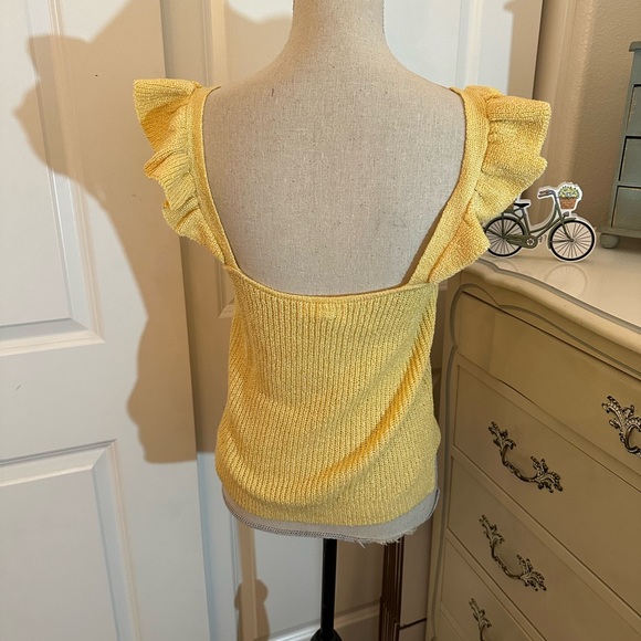 Yellow Knit Sleeveless Top - Picture 2 of 4